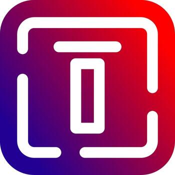 Top alignment Solid Gradient Icon vector