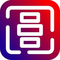 Horizontal Alignment Solid Gradient Icon vector