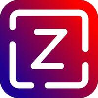 Letter z Solid Gradient Icon vector