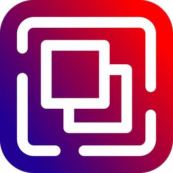 Copiar sólido degradado icono vector