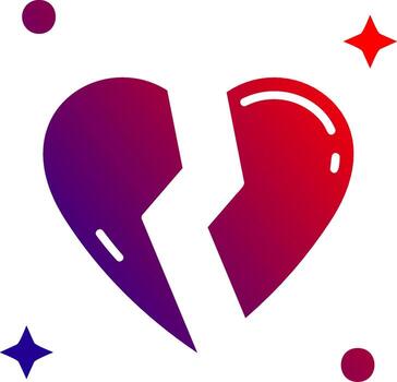 Break Solid Gradient Icon vector