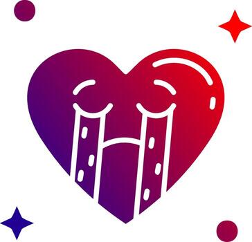 Cry Solid Gradient Icon vector