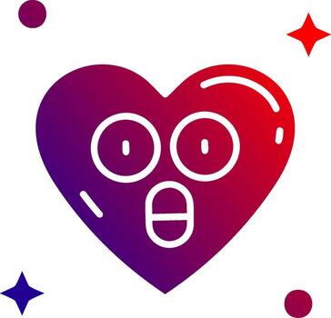 Surprised Solid Gradient Icon vector