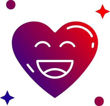 Happy Solid Gradient Icon vector