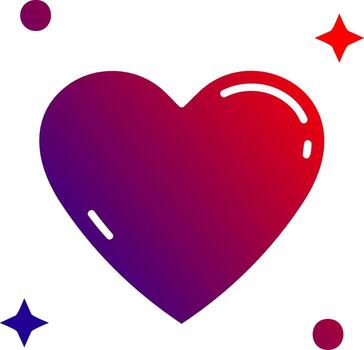 Heart Solid Gradient Icon vector
