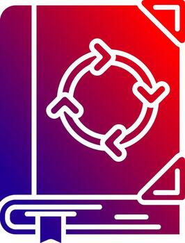 Recycled Solid Gradient Icon vector