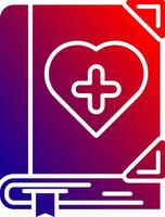 Medical book Solid Gradient Icon vector