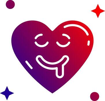 Drooling Solid Gradient Icon vector