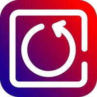 Undo Solid Gradient Icon vector
