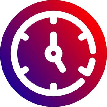 Timer Solid Gradient Icon vector