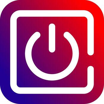 Power on Solid Gradient Icon vector