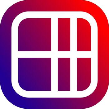 Layout Solid Gradient Icon vector