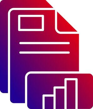 gráfico sólido degradado icono vector