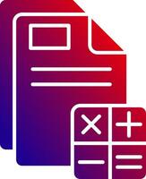 Accounting Solid Gradient Icon vector