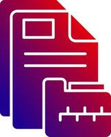 Archive Solid Gradient Icon vector