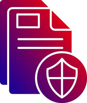 Protect Solid Gradient Icon vector