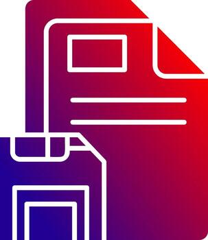 Save Solid Gradient Icon vector