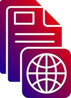 Internet Solid Gradient Icon vector