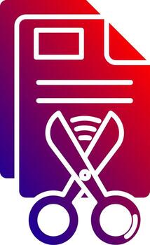 Cut Solid Gradient Icon vector