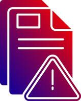 Alert Solid Gradient Icon vector