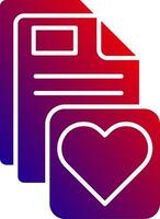Favorite Solid Gradient Icon vector