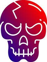 Skull Solid Gradient Icon vector