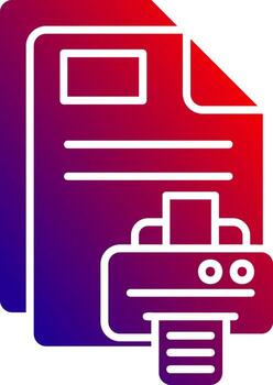 Print Solid Gradient Icon vector