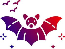 Bat Solid Gradient Icon vector