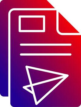 Send Solid Gradient Icon vector