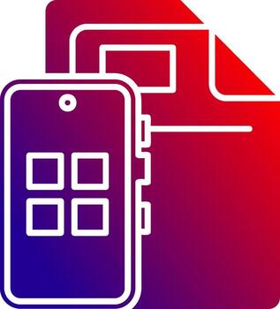 aplicación sólido degradado icono vector