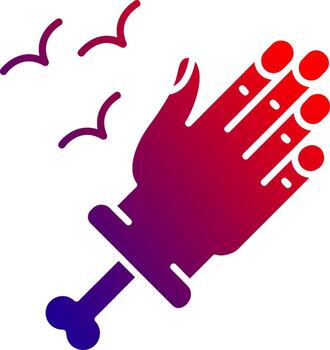 Hand Solid Gradient Icon vector