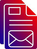 Email Solid Gradient Icon vector