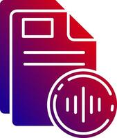 Audio Solid Gradient Icon vector