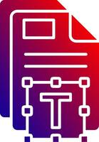 Text Solid Gradient Icon vector