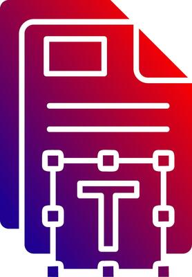 Text Solid Gradient Icon