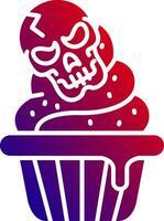Cupcake Solid Gradient Icon vector