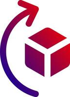 Rotate right Solid Gradient Icon vector