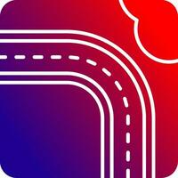 Highway Solid Gradient Icon vector