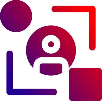 usuario experiencia diseño sólido degradado icono vector