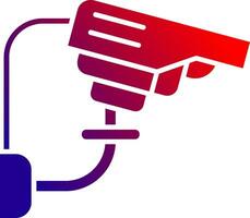 Cctv Solid Gradient Icon vector