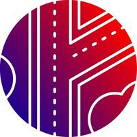 Road Solid Gradient Icon vector