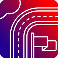 Destination Solid Gradient Icon vector
