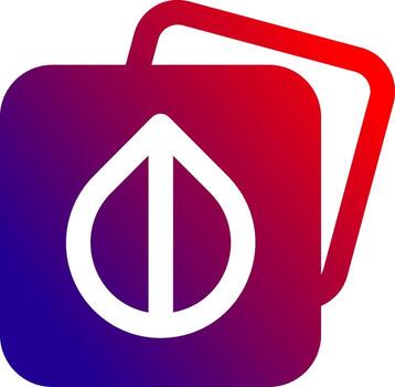 Image saturation Solid Gradient Icon vector