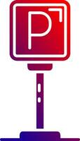 Parking Solid Gradient Icon vector