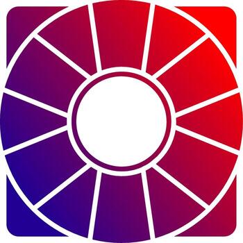 Support Solid Gradient Icon vector