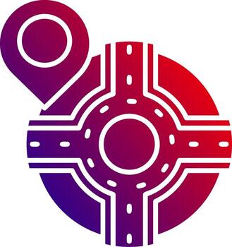 Pin Solid Gradient Icon vector