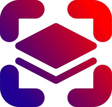Show layer Solid Gradient Icon vector