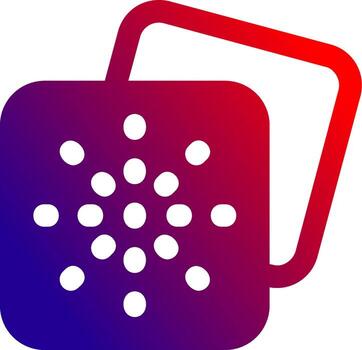 cuadrícula puntos sólido degradado icono vector
