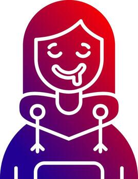Drooling Solid Gradient Icon vector