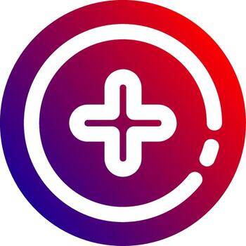 Add circle Solid Gradient Icon vector